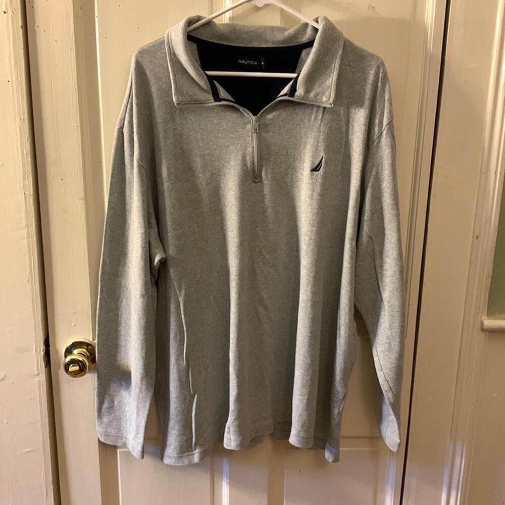Nautica collared pullover shirt grey sz 2XL